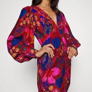 Farm Rio SNAKE GARDEN MultiColor MINI DRESS